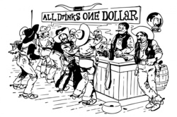 Vintage Cowboys Saloon Bar