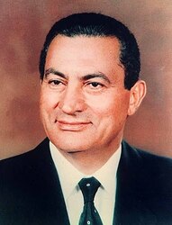 Official photograph of Egyptian President Hosni Mubarak, taken in 1985.
