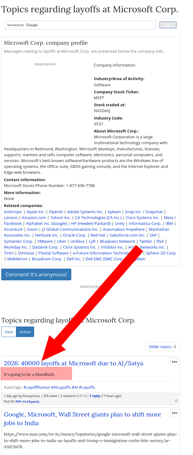 2026: 40000 layoffs at Microsoft due to AI
