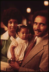 Black family at the Church of the Messiah