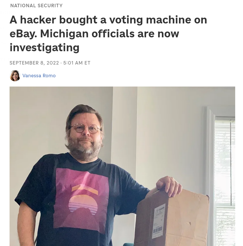 A hacker bought a voting machine on eBay. Michigan officials are now investigating