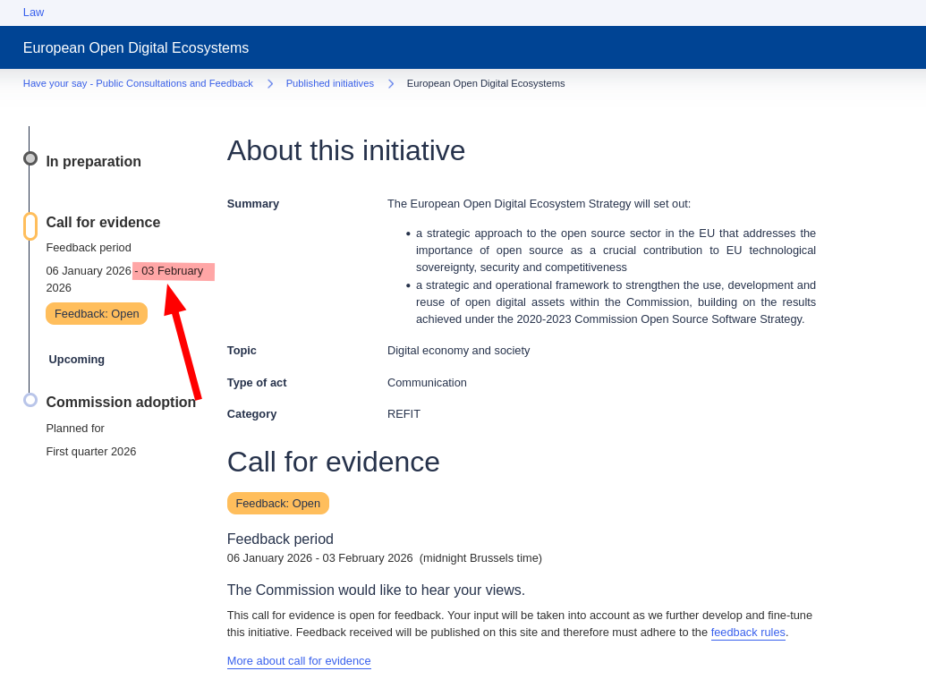 a strategic approach to the open source sector in the EU that addresses the importance of open source as a crucial contribution to EU technological sovereignty, security and competitiveness