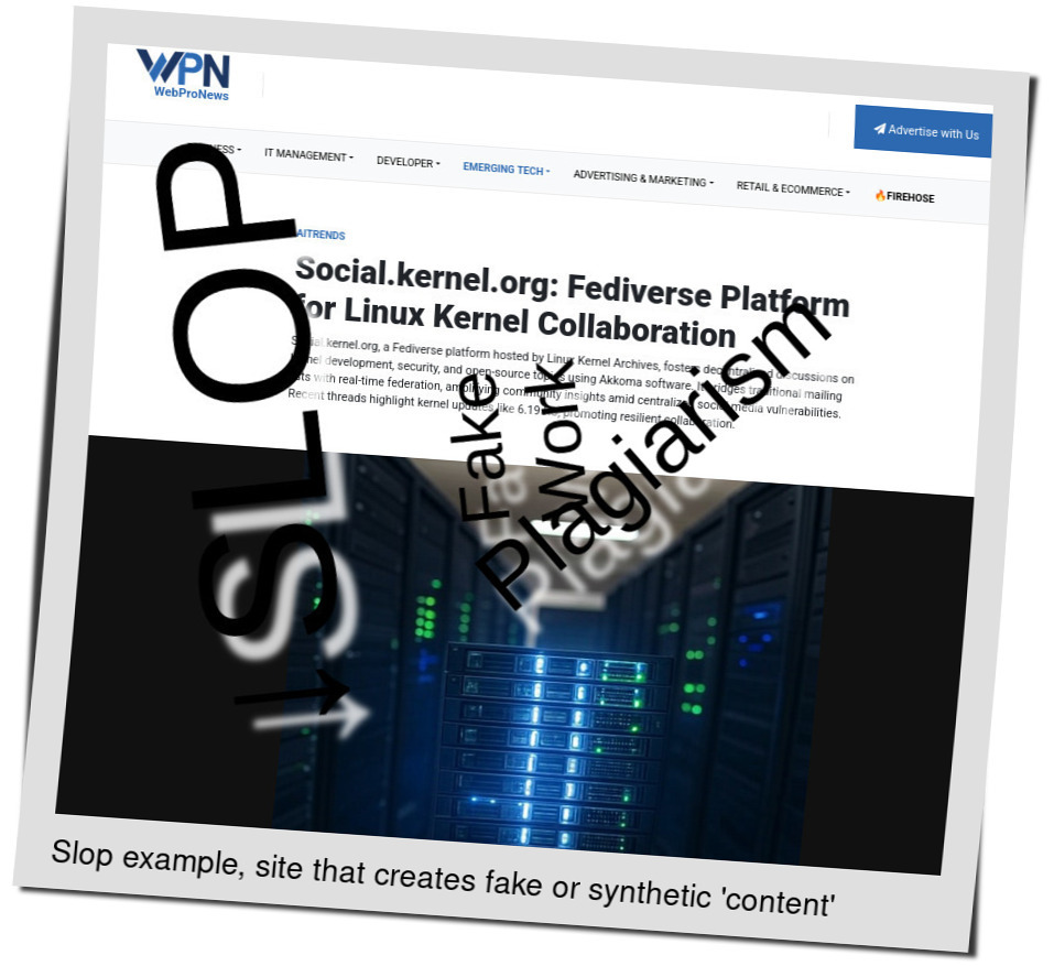 Slop or fake: Social.kernel.org: Fediverse Platform for Linux Kernel Collaboration