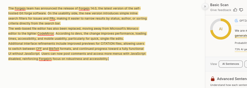 The Forgejo team has announced the release of Forgejo 14.0