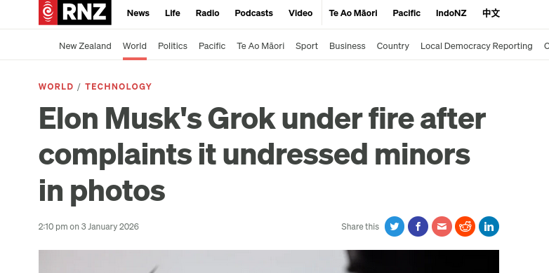 Elon Musk's Grok under fire after complaints it undressed minors in photos