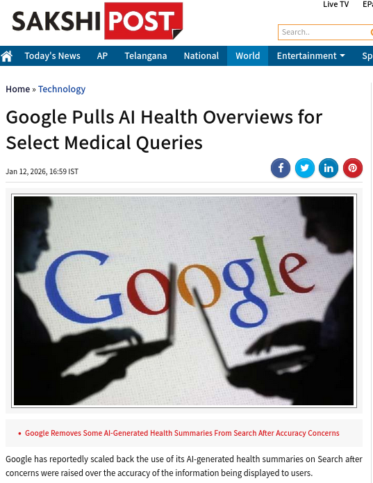 Google Pulls AI Health Overviews for Select Medical Queries