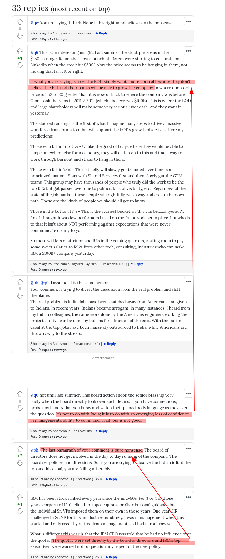 This board action shook the senior brass up very badly when the board directly took over such details. If you have connections, probe any band A that you know and watch their pained body language as they avert the question. It’s not to do with India; it is to do with an emerging loss of confidence in management’s ability to command. That loss is not good.