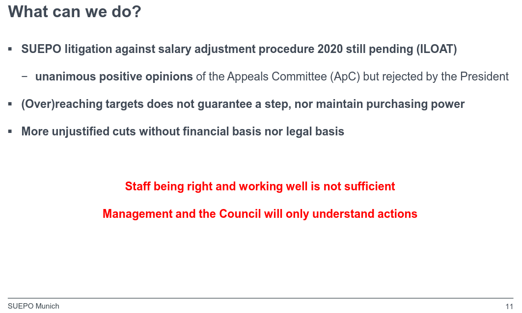 SUEPO litigation against salary adjustment procedure 2020 still pending (ILOAT)