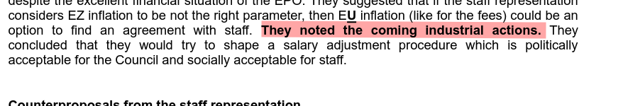 They noted the coming industrial actions