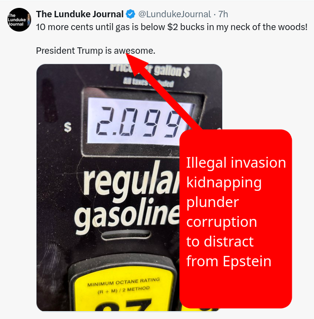 Illegal invasion, kidnapping, plunder, corruption, to distract, from Epstein