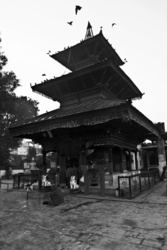 An ancient pagoda in west central Kathmandu, Nepal