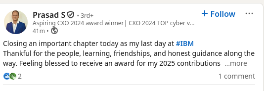 losing an important chapter today as my last day at #IBM