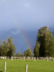 Rainbow in Fox Glacier