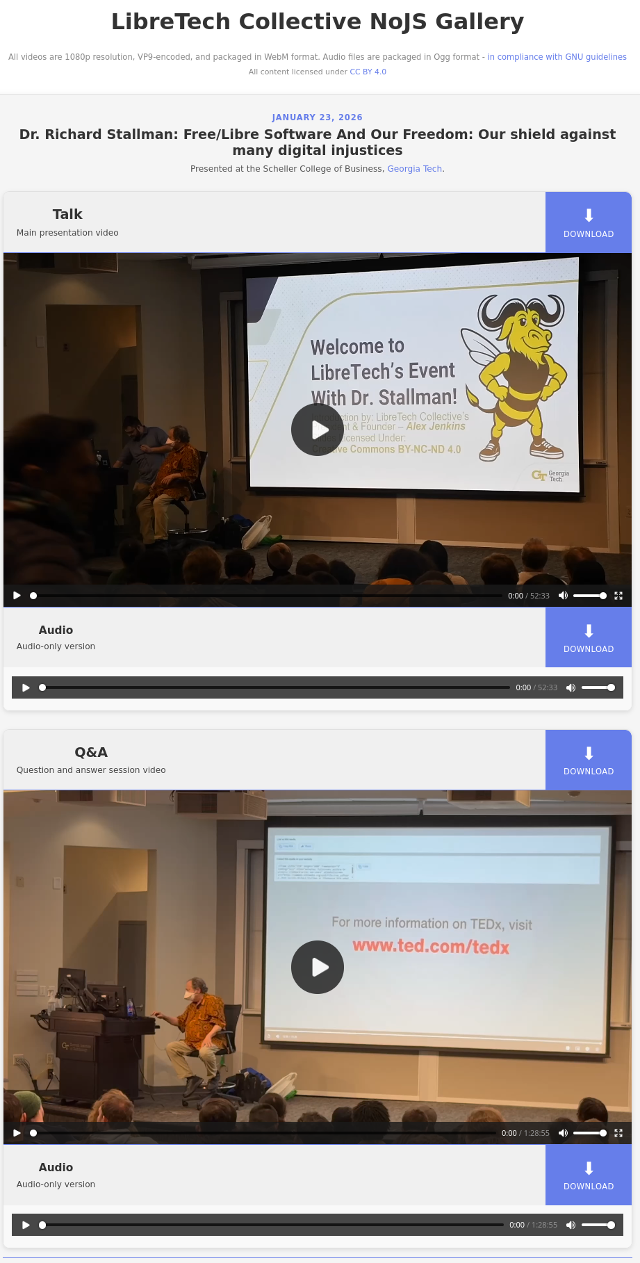 LibreTech Collective NoJS Gallery