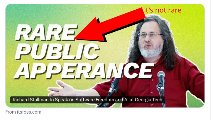 Richard Stallman to Speak on Software Freedom and AI at Georgia Tech