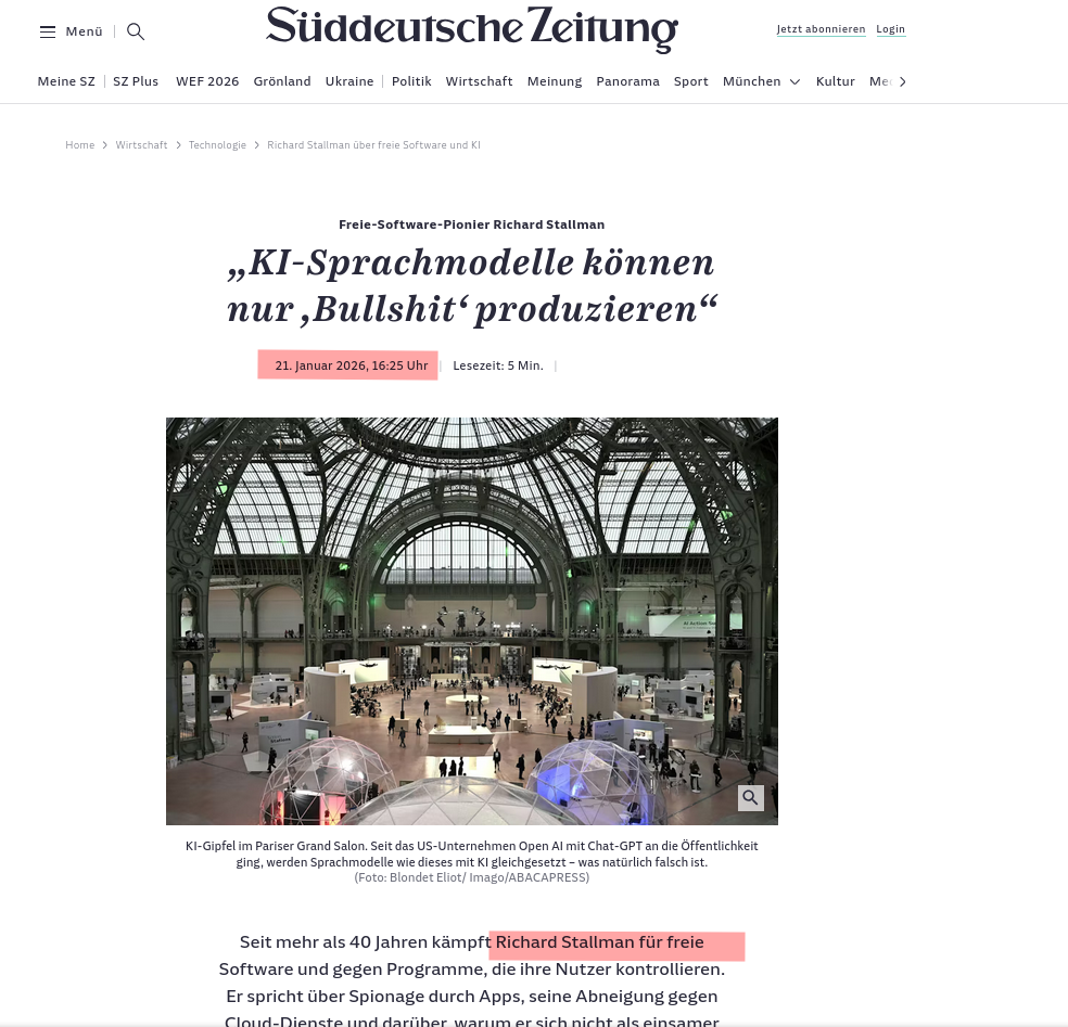 „KI-Sprachmodelle können nur ,Bullshit‘ produzieren“