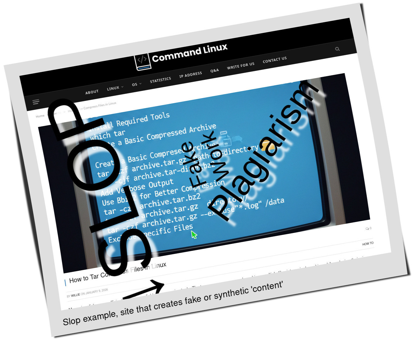 Slop or fake: How to Tar Compress Files in Linux