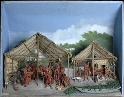 Diorama of an indigenous scene