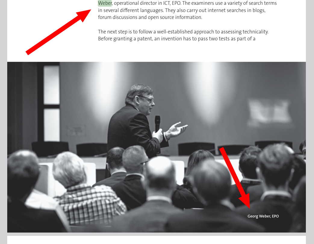 Georg Weber, operational director in ICT, EPO.