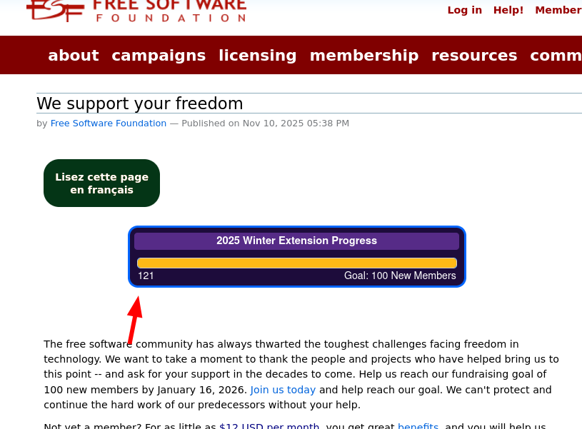 Help us reach our fundraising goal of 100 new members by January 16, 2026. Join us today and help reach our goal. We can't protect and continue the hard work of our predecessors without your help.