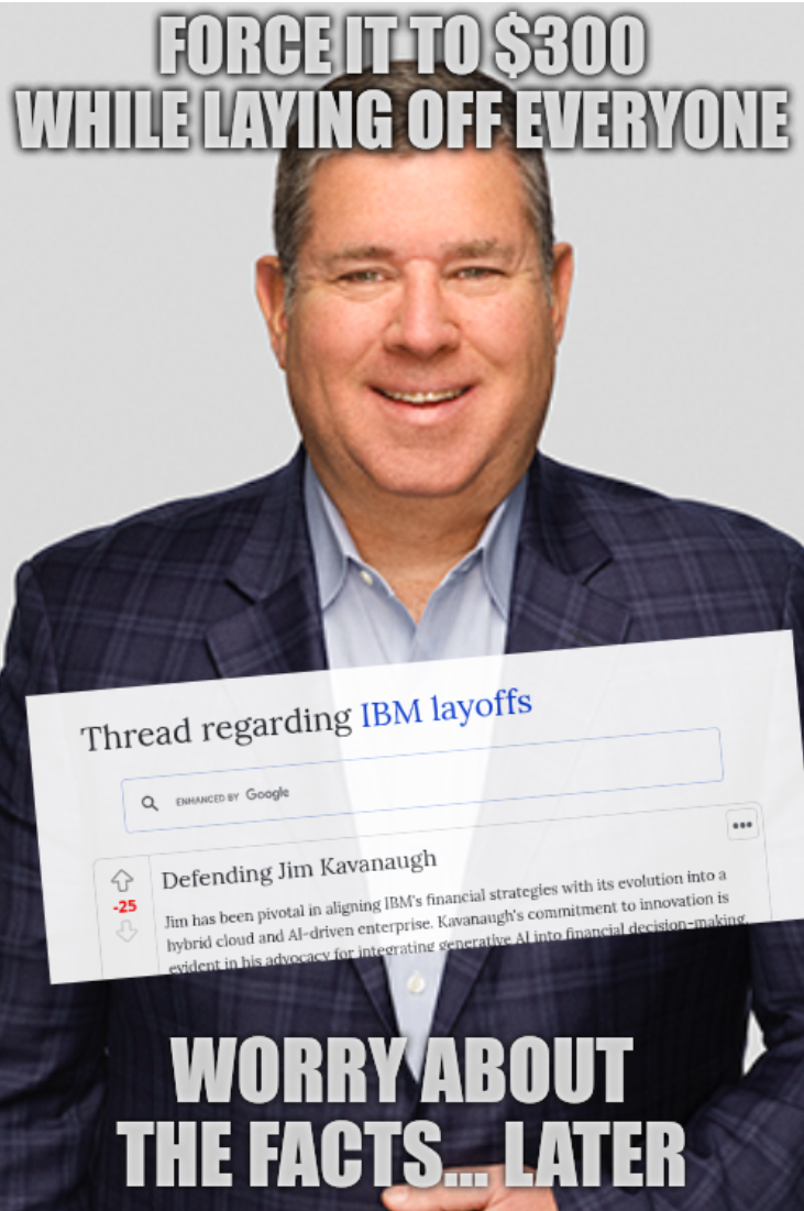 James Kavanaugh: Force it to $300 while laying off everyone; Worry about the facts... later