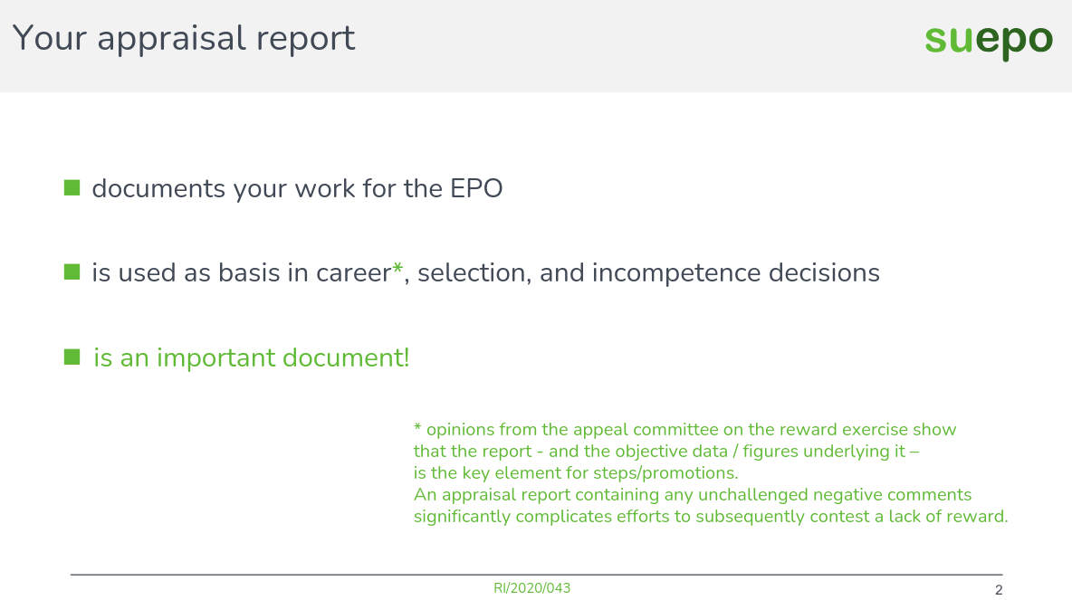 Your appraisal report