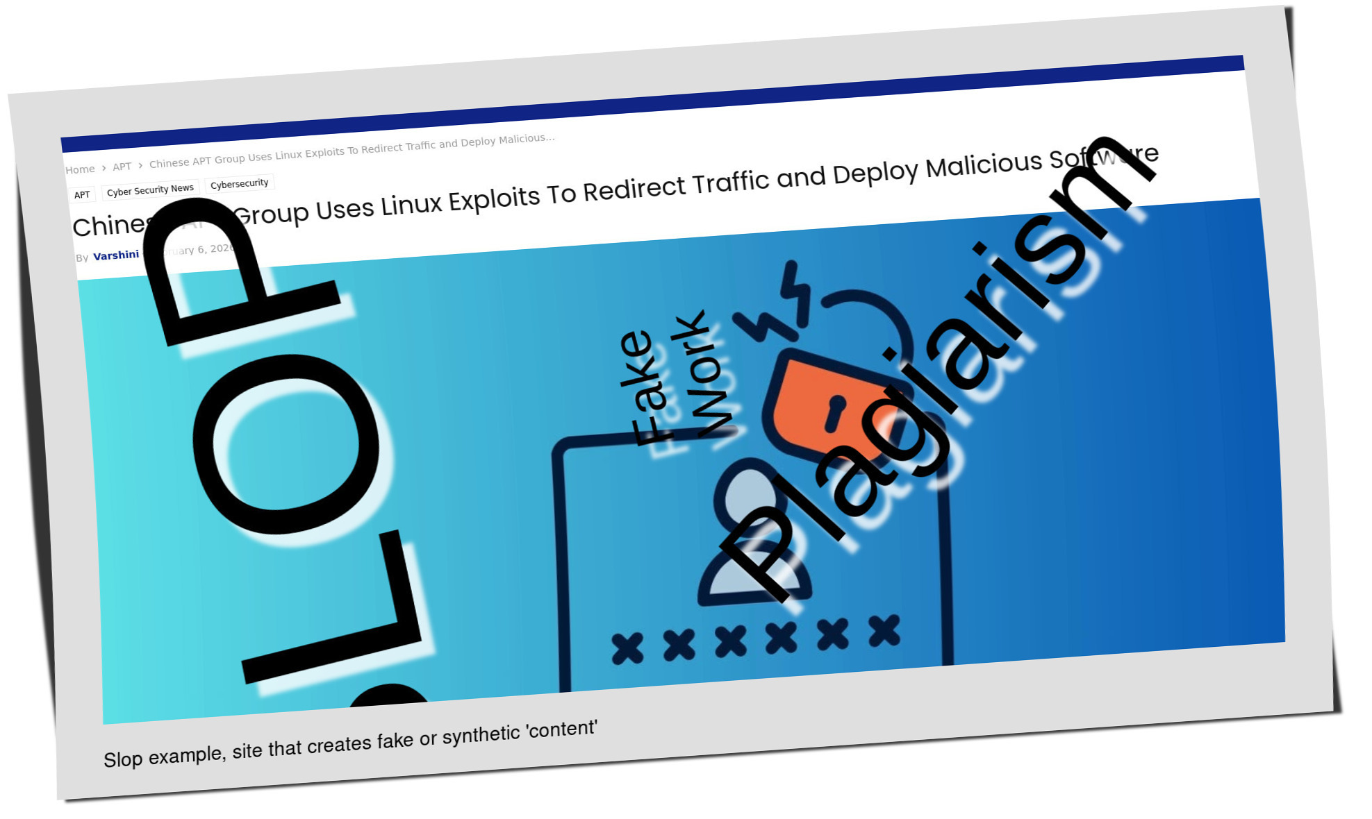Slop or fake: Chinese APT Group Uses Linux Exploits To Redirect Traffic and Deploy Malicious Software