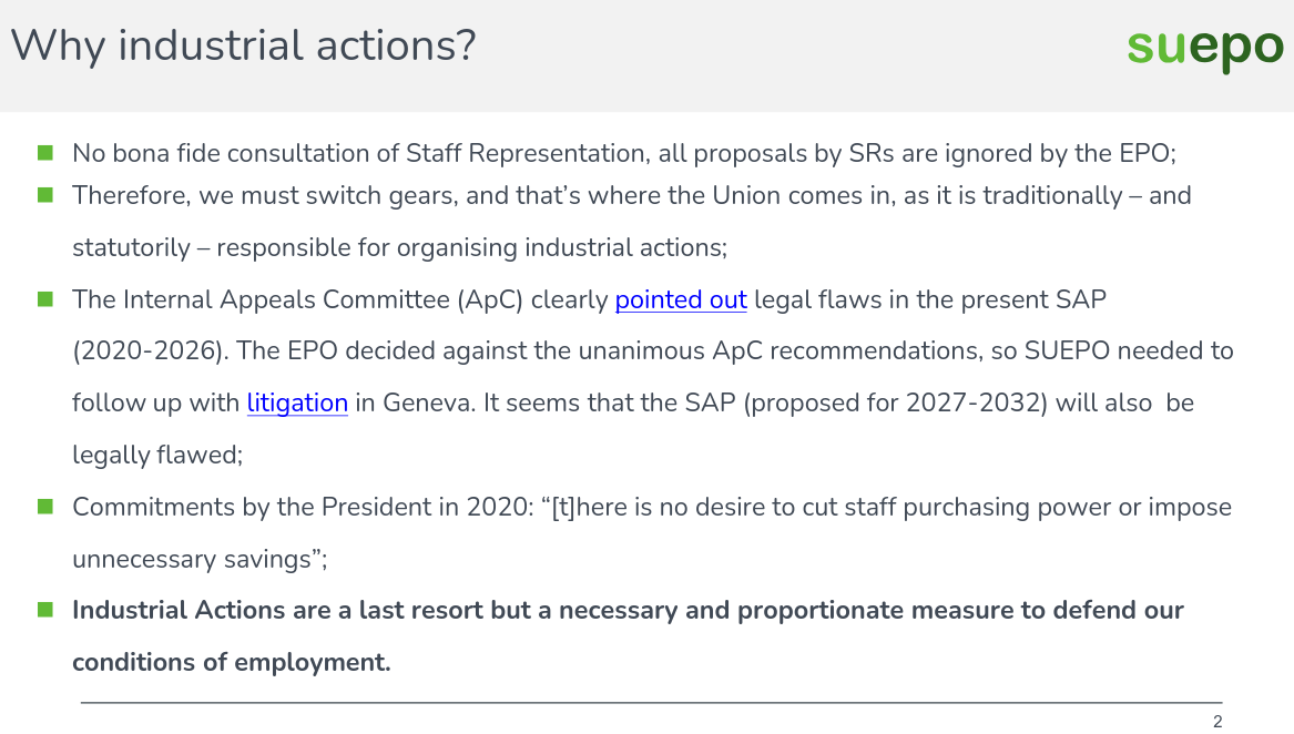 Why industrial actions?