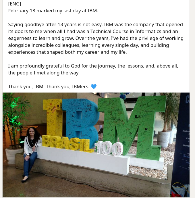 February 13 marked my last day at IBM.