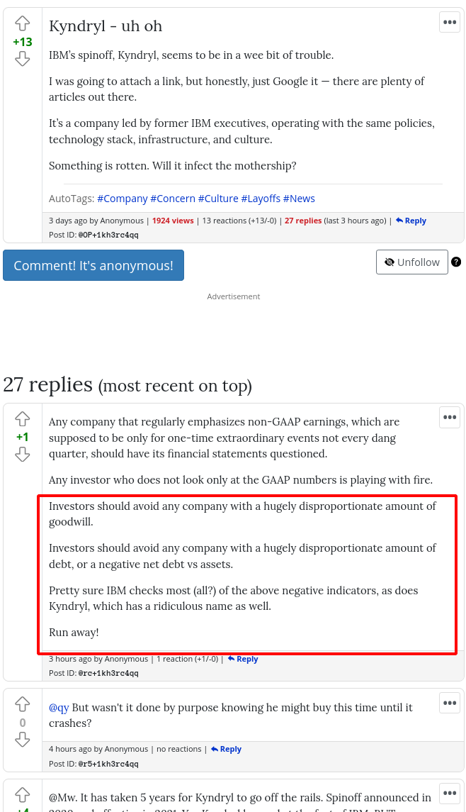 Investors should avoid any company with a hugely disproportionate amount of debt, or a negative net debt vs assets.