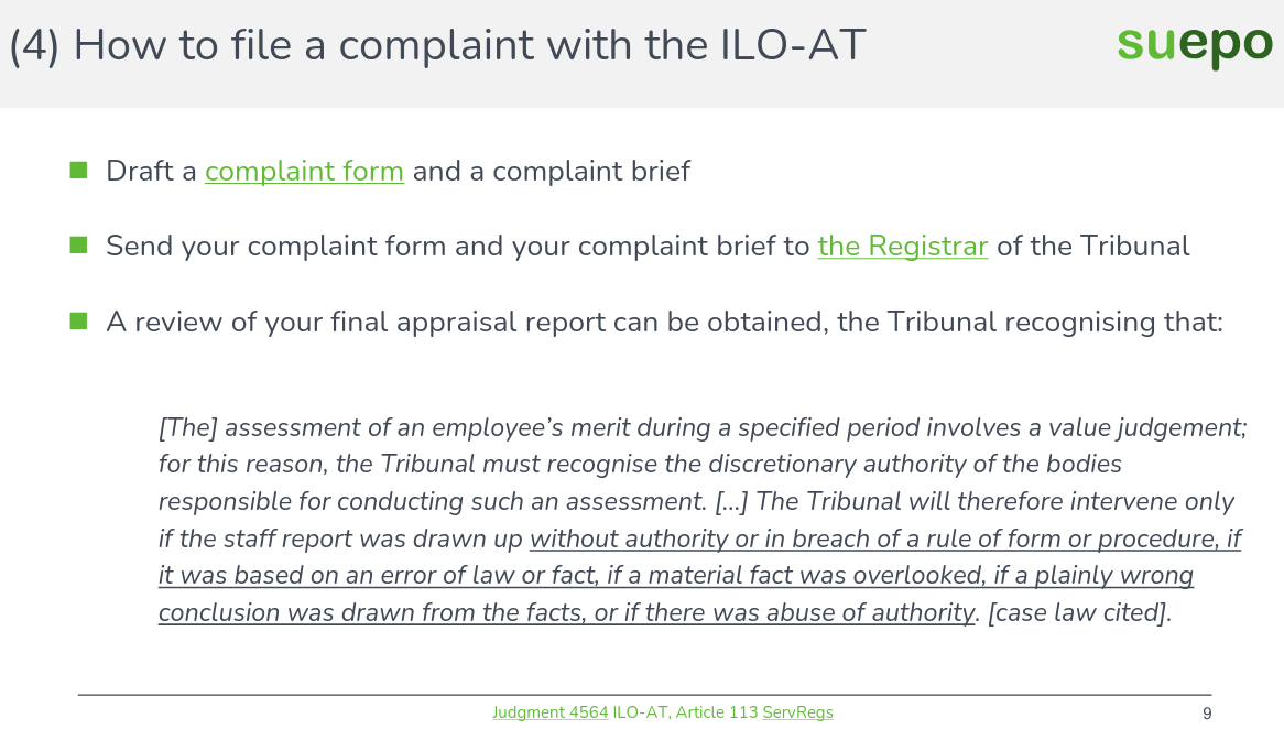 How to file a complaint with the ILO-AT