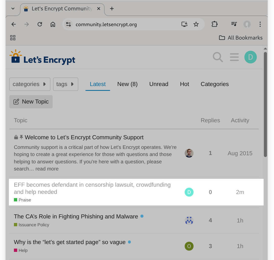 EFF, Let's Encrypt, Censorship