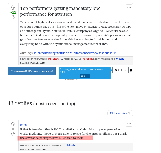 If that is true then that is 100% retaliation. And should worry everyone who works in Albany. I hope they are able to to sue for the original offense but I think the severance packages have NDAs tied to them