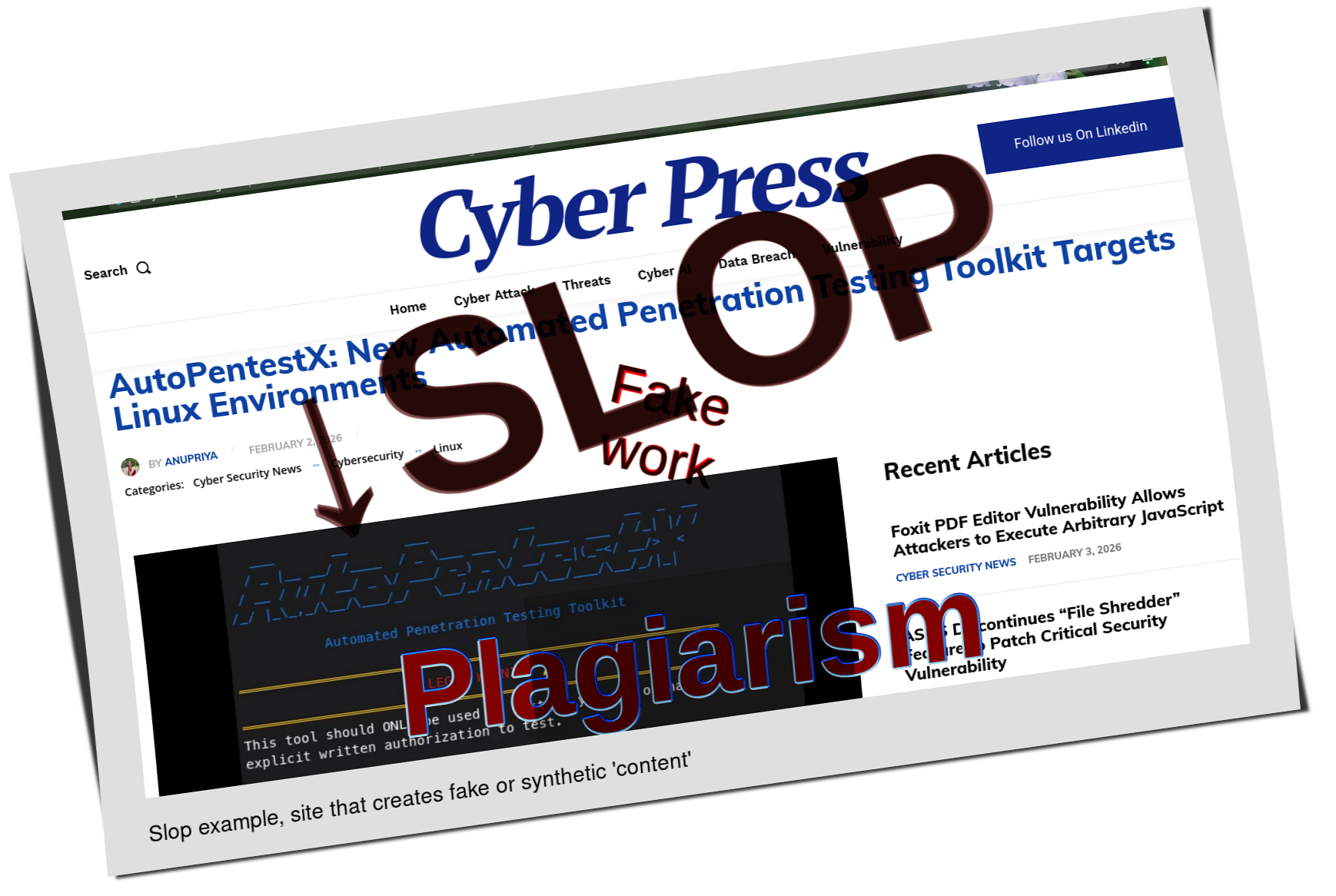 Slop or fake: AutoPentestX: New Automated Penetration Testing Toolkit Targets Linux Environments