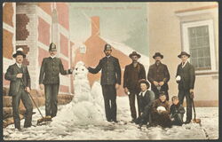 Arresting a pipe-smoking snowman in Ballarat, Australia