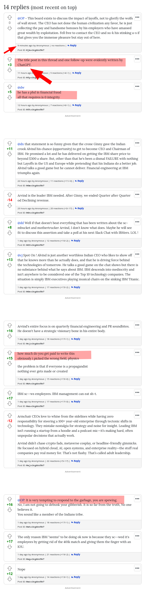 This board exists to discuss the impact of layoffs, not to glorify the wolfs of wall street. The CEO has not done the human civilization any favor, he is just collecting the pay and handsome bonuses by his employers who have amassed great wealth by exploitation. Fell free to contact the CEO and su-k his stinking a-s if that gives you the immense pleasure but stay out of here.