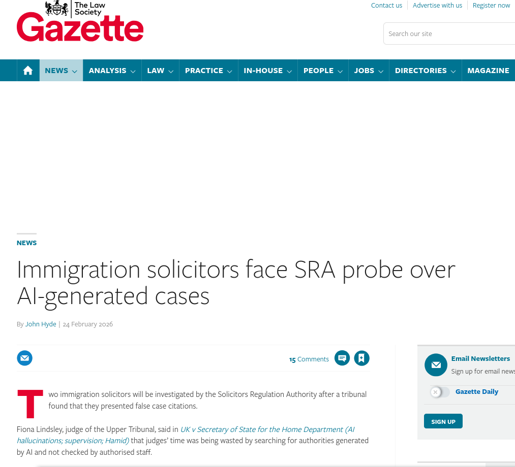 Immigration solicitors face SRA probe over AI-generated cases