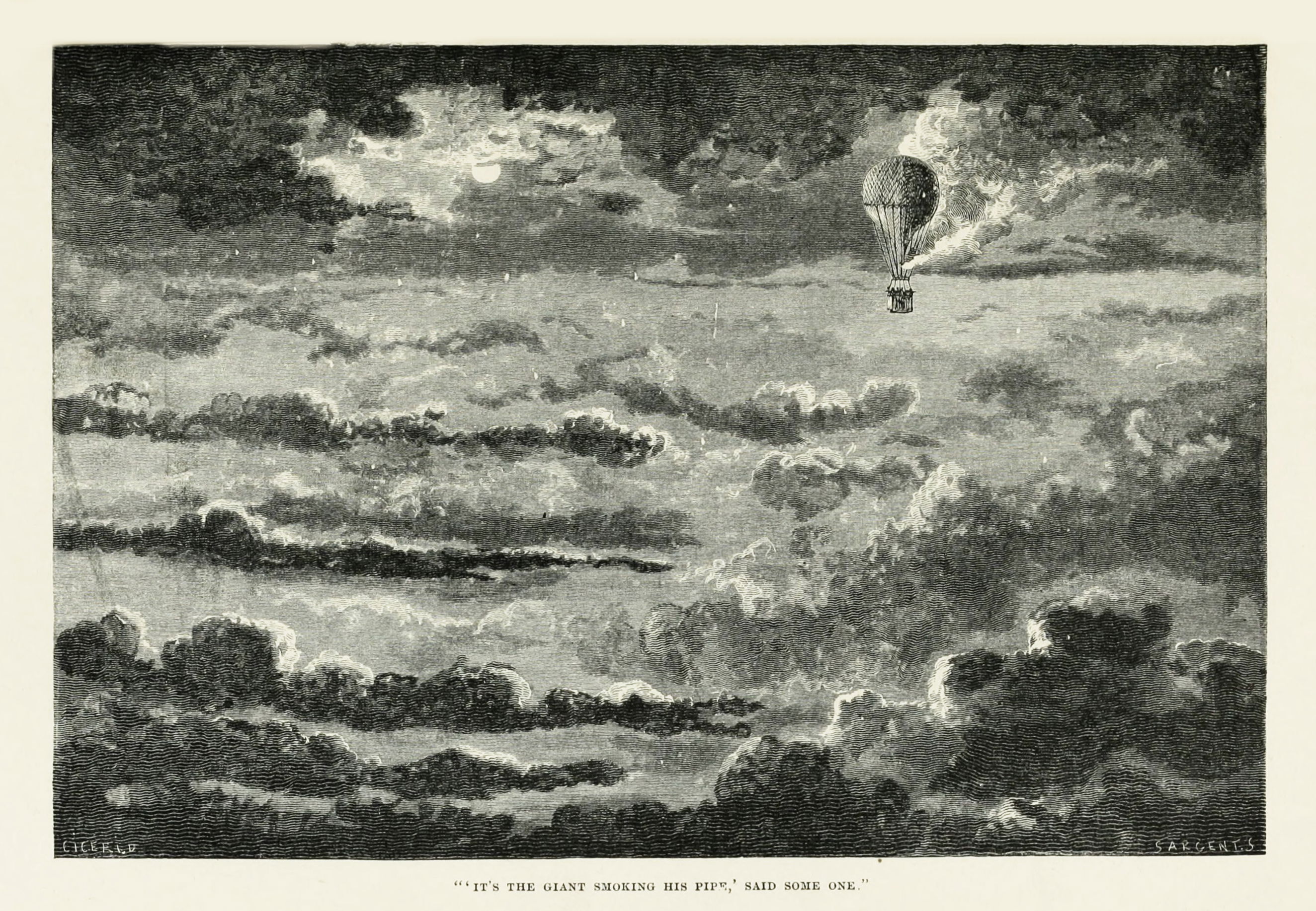 It is the giant smoking his pipe