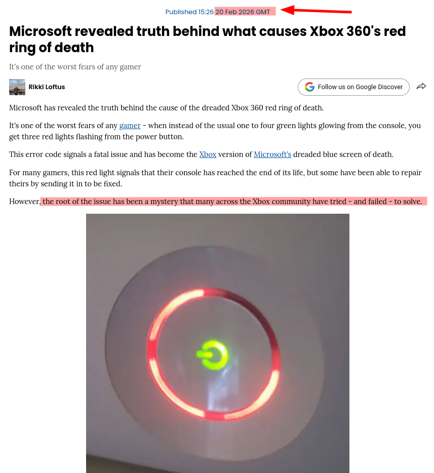 Microsoft revealed truth behind what causes Xbox 360's red ring of death