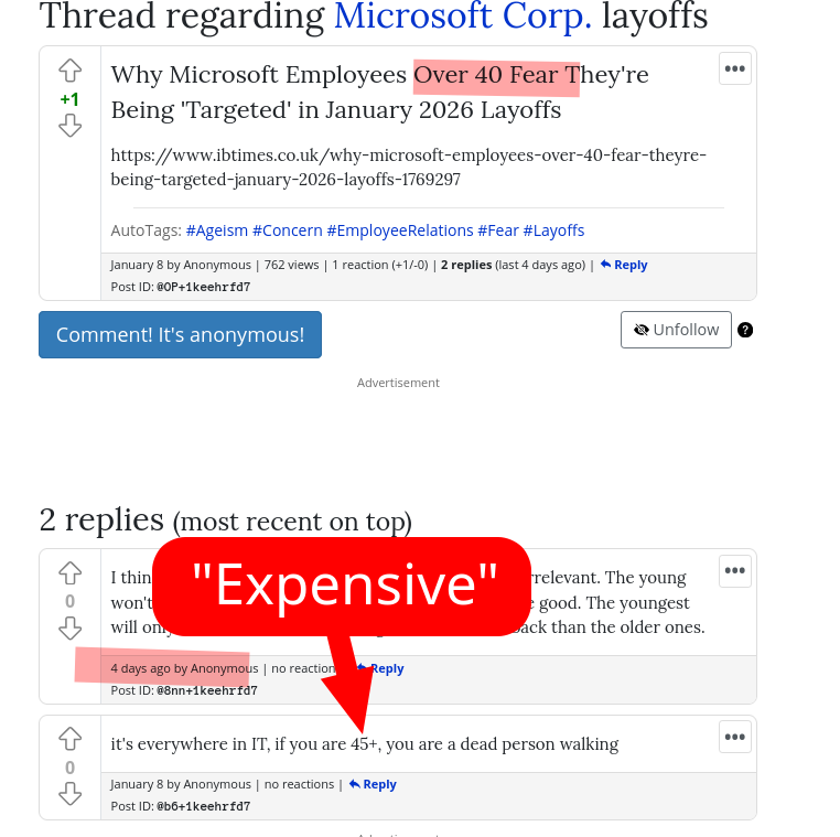 it's everywhere in IT, if you are 45+, you are a dead person walking