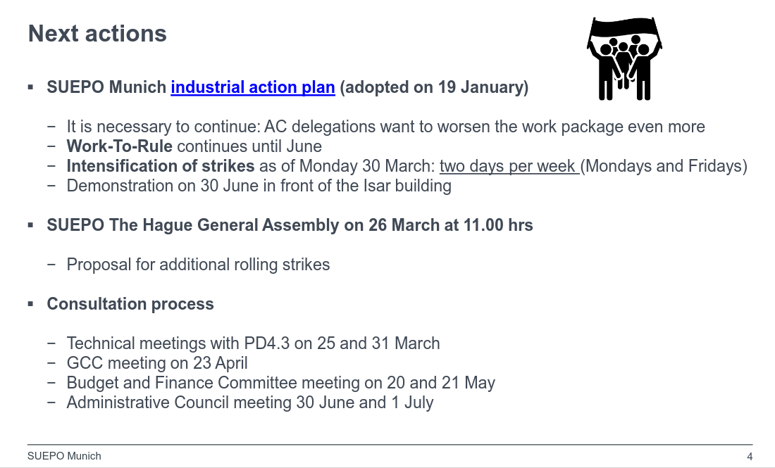 SUEPO The Hague General Assembly on 26 March at 11.00 hrs