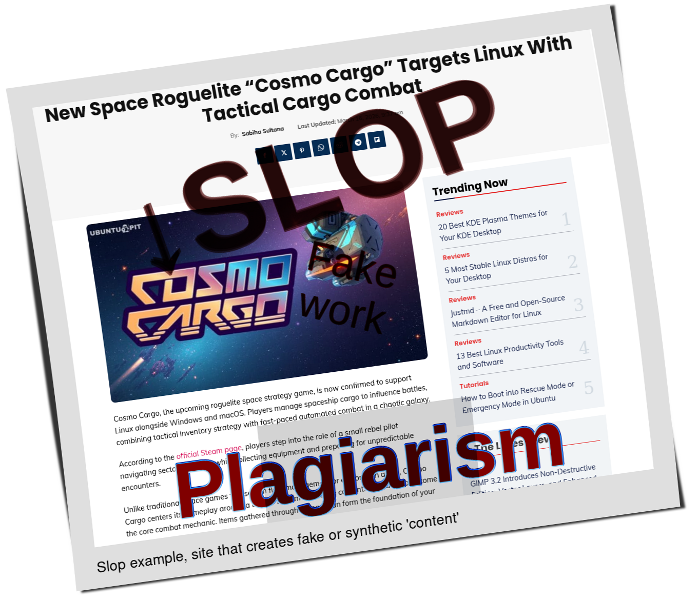 Slop or fake: New Space Roguelite “Cosmo Cargo” Targets Linux With Tactical Cargo Combat