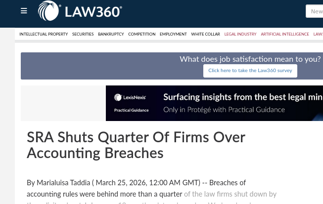 SRA Shuts Quarter Of Firms Over Accounting Breaches