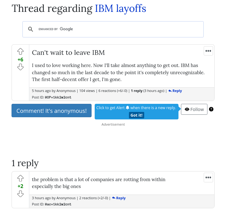 Can't wait to leave IBM