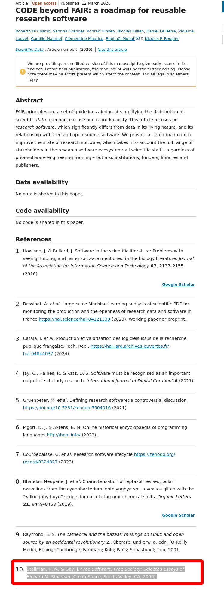CODE beyond FAIR: a roadmap for reusable research software