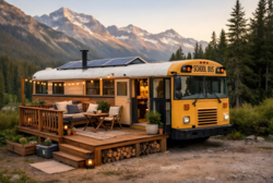 School Bus Turned Into A House