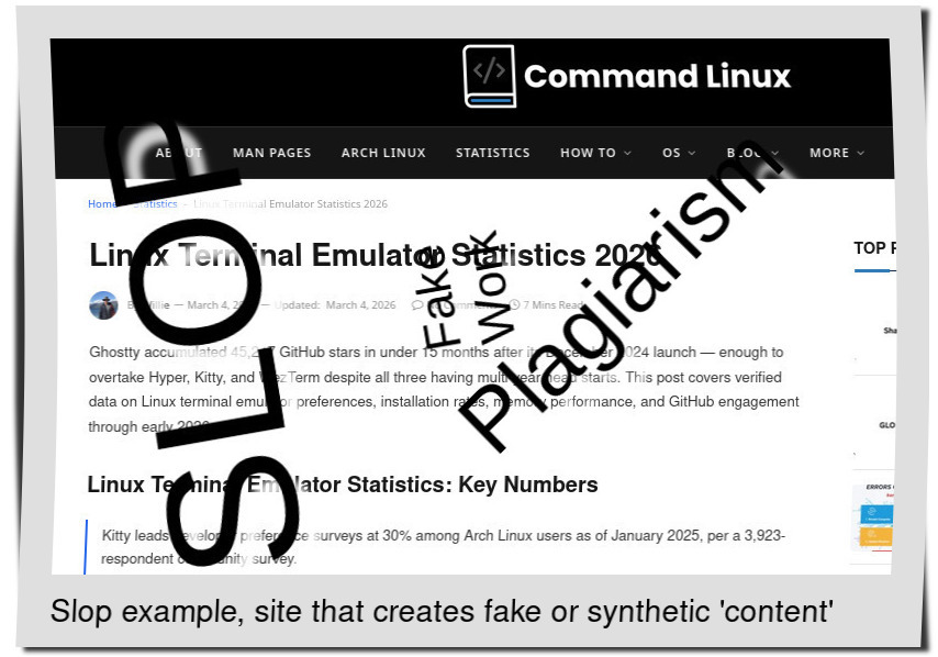 Slop or fake: Linux Terminal Emulator Statistics 2026