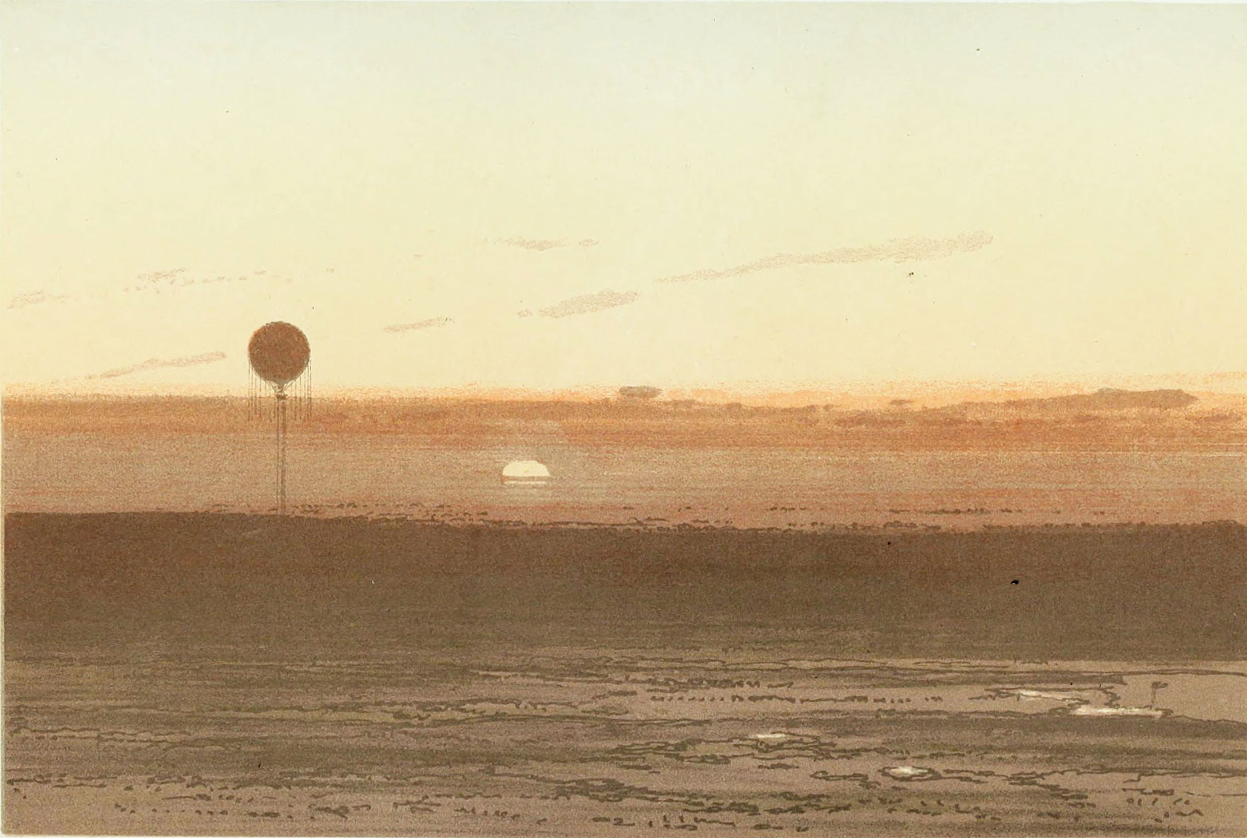 A sunset as seen from the balloon.