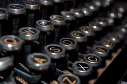 Antique Typewriter Keys