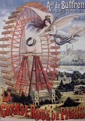 Vintage French Ferris Wheel Advertisement